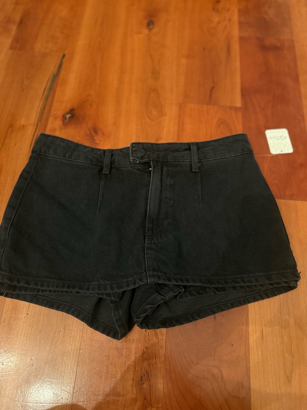 Free People Black Denim Skort Shorts